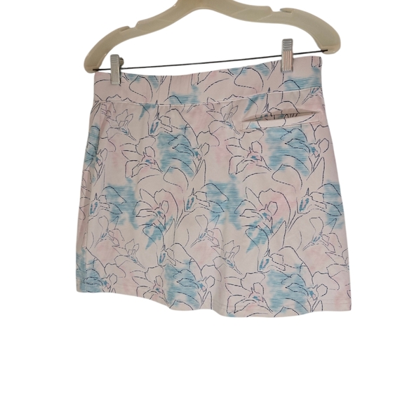 Tory Burch Women's Tech Piqué Tennis Skirt in Snow White, Size L